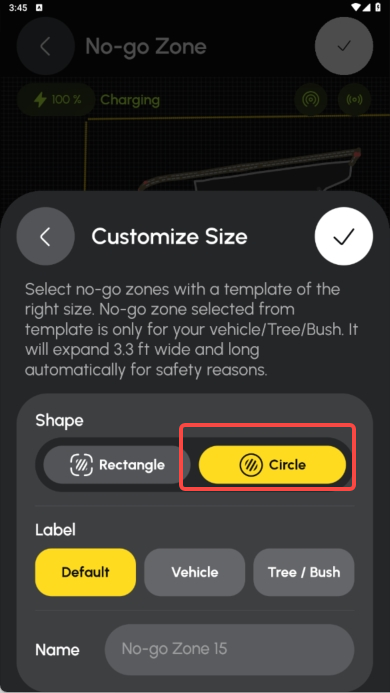 Circle No-Go Zone Template