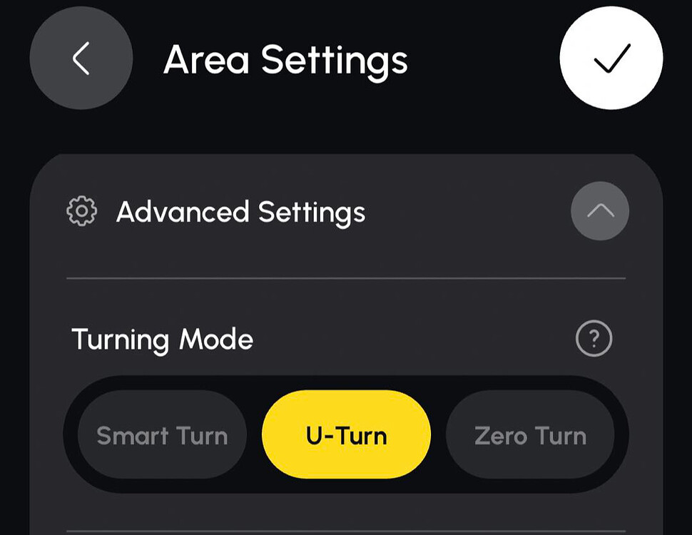 Turning mode