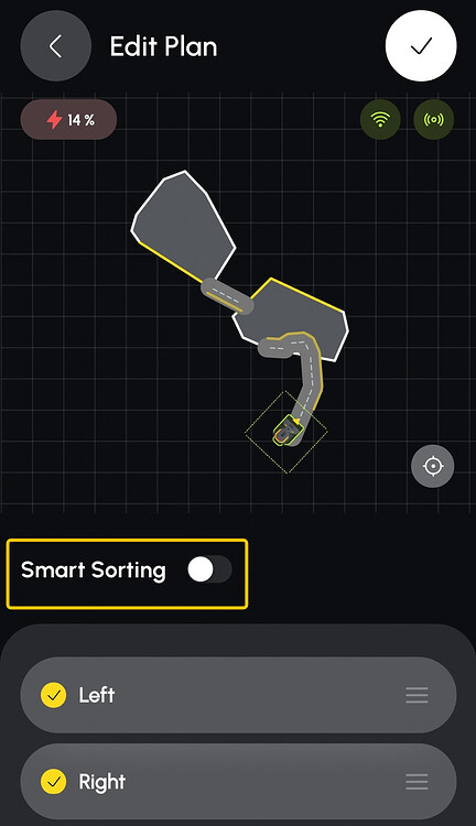 Smart Sortting button